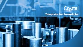  Presentation with steel industry - Slide set having working in the background industry background and a teal colored foreground