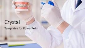  Presentation with hospital cleaning - Presentation with working in the dentistry hospital background and a light gray colored foreground