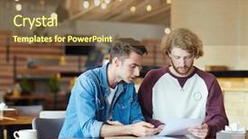  Presentation with managers - PPT theme having working meeting at cozy small background and a tawny brown colored foreground