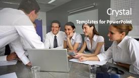  Presentation with web - Cool new presentation with working meeting backdrop and a gray colored foreground