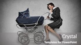  Presentation with actuary life - PPT layouts enhanced with working mom baby - double life background and a  colored foreground