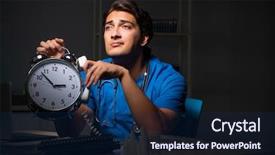  Presentation with night - Slides enhanced with working night shift in hospital background and a  colored foreground