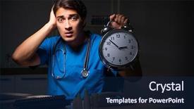  Presentation with night - PPT layouts consisting of working night shift in hospital background and a  colored foreground