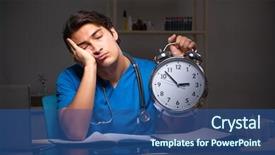  Presentation with night - Cool new PPT layouts with working night shift in hospital backdrop and a  colored foreground