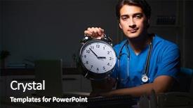  Presentation with awards night presentations - Colorful PPT layouts enhanced with working night shift in hospital backdrop and a black colored foreground