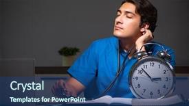  Presentation with night - Amazing PPT layouts having working night shift in hospital backdrop and a ocean colored foreground