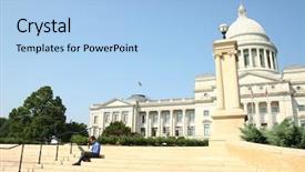  Presentation with laptop - Colorful PPT theme enhanced with working on a laptop computer backdrop and a light blue colored foreground