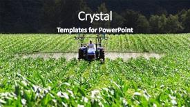  Presentation with tractor - Presentation theme consisting of working on a potato farm background and a dark gray colored foreground