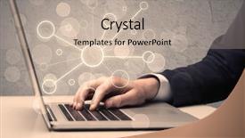  Presentation with simple and elegant - Audience pleasing presentation theme consisting of working on a scientific project backdrop and a mint green colored foreground