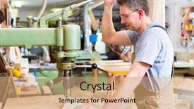  Presentation with drilling - PPT layouts enhanced with working on an electric bench background and a coral colored foreground