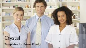  Presentation with nursing to nurse communication - Amazing PPT theme having working on computer in pharmacy backdrop and a lemonade colored foreground