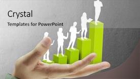  Presentation with computer network - Theme featuring job search concept presentation - working on computer social network background and a light gray colored foreground