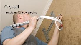  Presentation with air - Cool new slide deck with working on installing a new backdrop and a soft green colored foreground