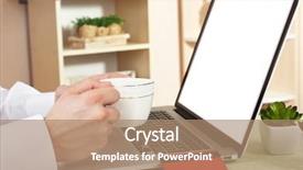  Presentation with credit card fraud - Slide set having working on laptop on home background and a  colored foreground