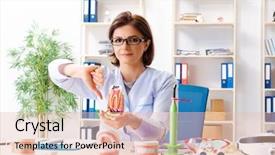  Presentation with implant - Colorful theme enhanced with working on new teeth implant backdrop and a lemonade colored foreground