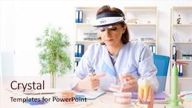  Presentation with implant - Beautiful theme featuring working on new teeth implant backdrop and a lemonade colored foreground