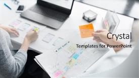  Presentation with web design - Theme consisting of working on user interface project background and a light gray colored foreground