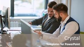  Presentation with working together - Amazing PPT layouts having working-out-all-the-issues backdrop and a gray colored foreground