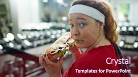  Presentation with weight loss - Cool new PPT layouts with working out in gym struggle backdrop and a wine colored foreground