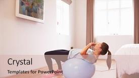  Presentation with fitness - Colorful slide set enhanced with working out to fitness dvd backdrop and a lemonade colored foreground