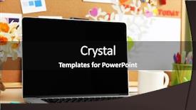  Presentation with secret place - PPT theme featuring working place of designer close background and a black colored foreground