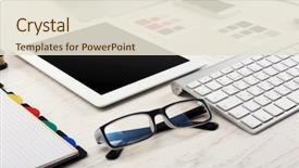  Presentation with secret place - Colorful presentation theme enhanced with working place of designer close backdrop and a lemonade colored foreground