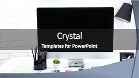  Presentation with work place violence - Presentation theme having working place of designer close background and a black colored foreground