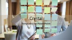  Presentation with reminders - Beautiful PPT layouts featuring working points and making note backdrop and a coral colored foreground