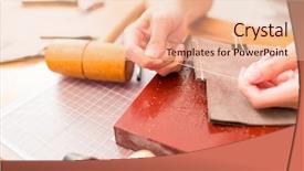  Presentation with leather craft - Amazing theme having working process of the leather backdrop and a lemonade colored foreground