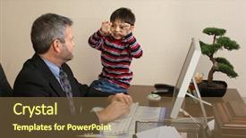  Presentation with child and adult talking - Cool new presentation with working talking to small child backdrop and a  colored foreground