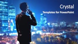  Presentation with late - Slide deck having working till late night mixed background and a ocean colored foreground