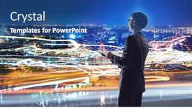  Presentation with late - Amazing PPT theme having diary log - working till late night mixed backdrop and a ocean colored foreground