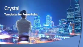  Presentation with late - PPT theme with working till late night mixed background and a  colored foreground