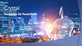  Presentation with late - PPT layouts featuring working-till-late-night-mixed background and a ocean colored foreground