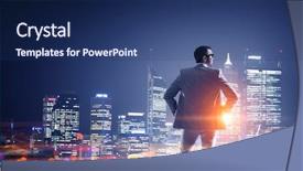  Presentation with late - Colorful presentation theme enhanced with working till late night mixed backdrop and a ocean colored foreground