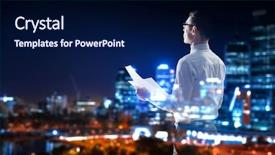  Presentation with late - Beautiful slide deck featuring working till late night backdrop and a  colored foreground