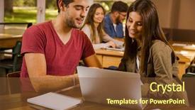  Presentation with working together - Cool new PPT theme with working together for the final backdrop and a tawny brown colored foreground