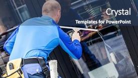  Presentation with wash - Colorful presentation enhanced with working wash glass on building backdrop and a ocean colored foreground