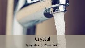  Presentation with water tap - Amazing slide deck having czech koruna coins and banknotes currency of czech republic backdrop and a coral colored foreground