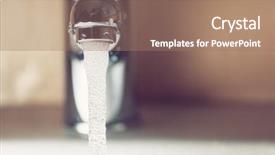  Presentation with water faucet - Beautiful slides featuring working water tap backdrop and a coral colored foreground