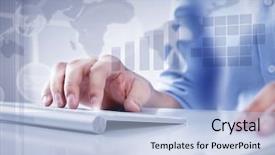  Presentation with virtual keyboard - Slide deck having working with keyboard and mouse background and a  colored foreground