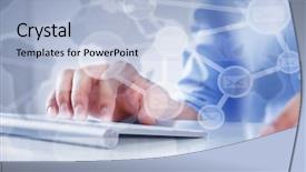  Presentation with virtual keyboard - Colorful slide deck enhanced with working with keyboard and mouse backdrop and a light blue colored foreground