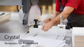  Presentation with furniture industry - Amazing presentation theme having working with sliding panel saw backdrop and a light gray colored foreground
