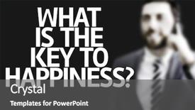  Presentation with happiness - Beautiful slides featuring work balance life - business man with the text backdrop and a dark gray colored foreground