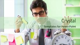  Presentation with help desk - Slide deck consisting of workload balance - young help desk operator working background and a soft green colored foreground