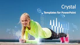  Presentation with woman sport - Audience pleasing PPT layouts consisting of cardio workout - sport and lifestyle concept backdrop and a teal colored foreground
