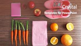  Presentation with planning - Beautiful PPT layouts featuring workout and fitness dieting planning backdrop and a tawny brown colored foreground