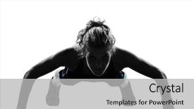  Presentation with body building - Amazing presentation theme having workout fitness posture body building backdrop and a light gray colored foreground