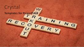 Presentation with recovery - Presentation theme enhanced with workout-training-and-recovery-crossword background and a red colored foreground
