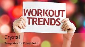  Presentation with future trends - Colorful PPT theme enhanced with workout trends card with colorful backdrop and a coral colored foreground